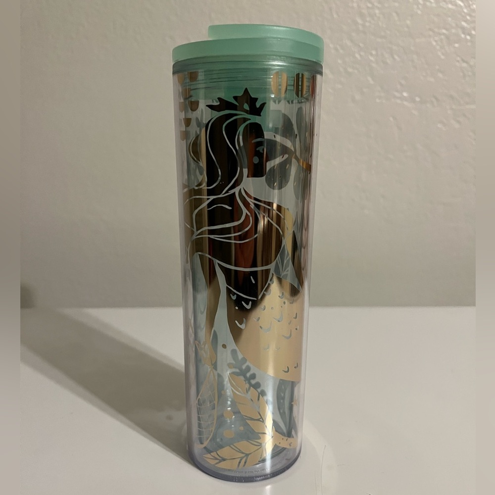 Starbucks water bottle.